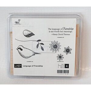 4 Vintage Rubber Stamps Punch Bunch Stampin Up Language of Friendship